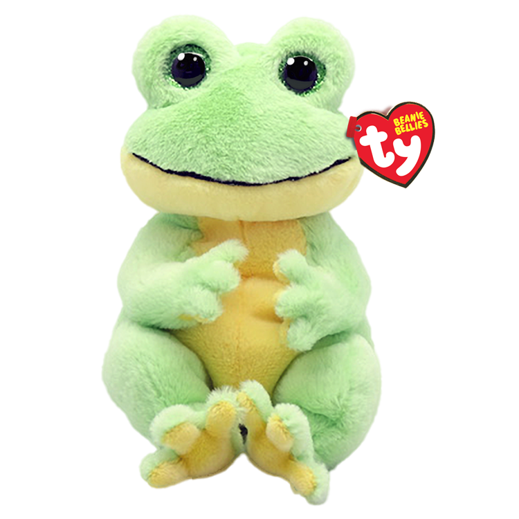 TY-Beanie Bellie - Snapper the Green Frog - 13" Medium-43200-Legacy Toys